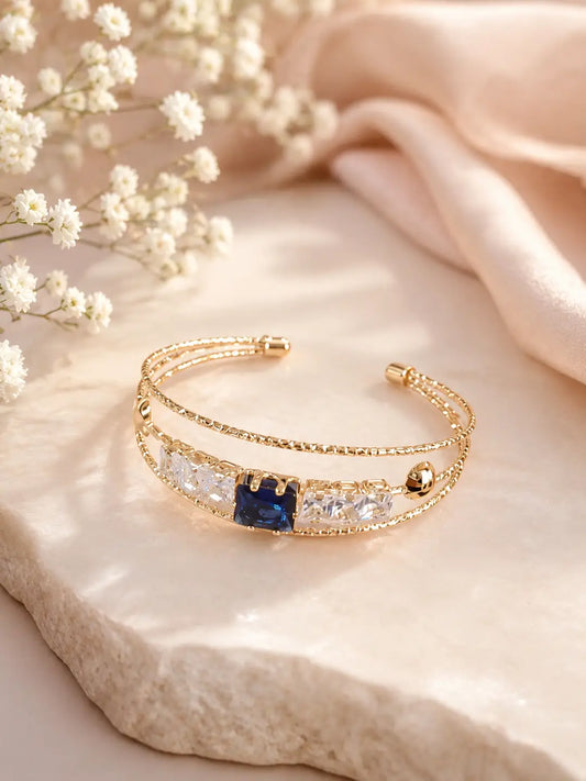 1 Pc Modern Design Gold Plated Crystal Kara Bracelet 3 to 10 year girls