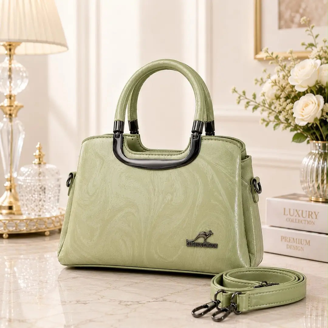 Women's Leather Plain Shoulder Bag