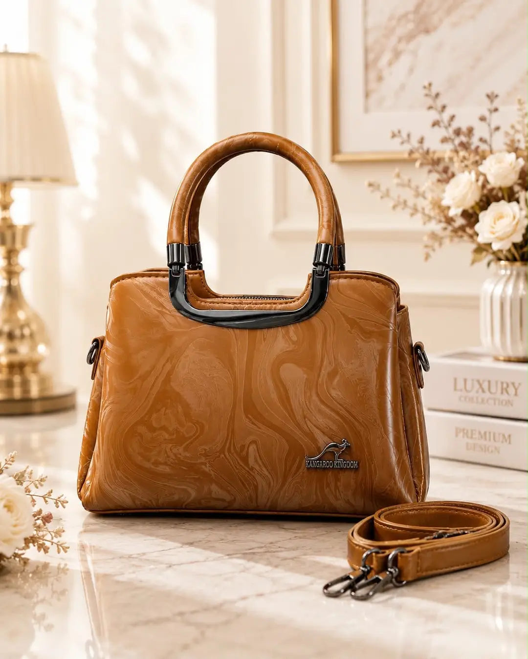 Women's Leather Plain Shoulder Bag