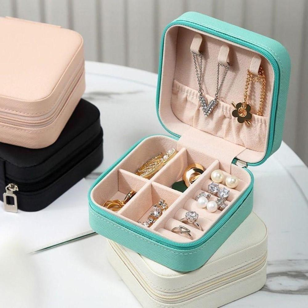 Mini Jewelry Box Mint Green Velvet Lining