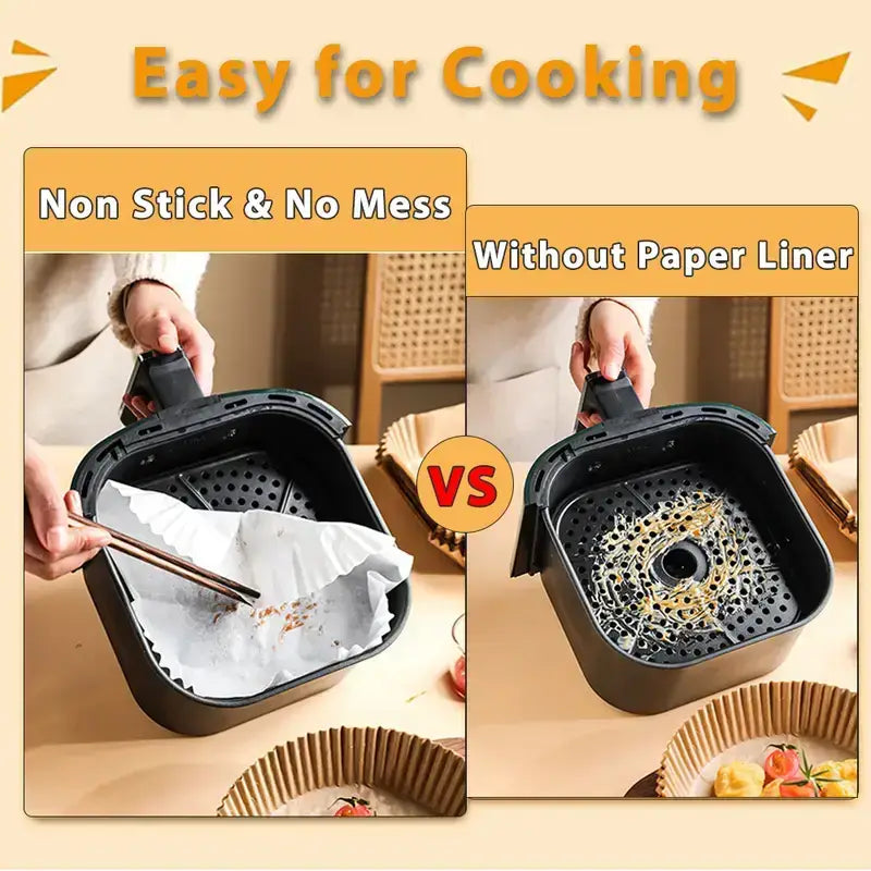 Air Fryer Disposable Paper Liner Plates- 50 Pieces