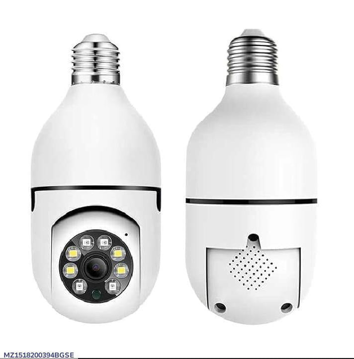 White 360-View Security Camera for Home Office