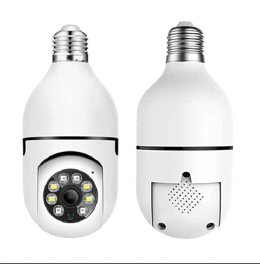 White 360-View Security Camera for Home Office