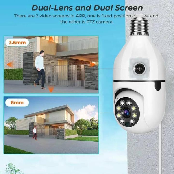 White 360-View Security Camera for Home Office