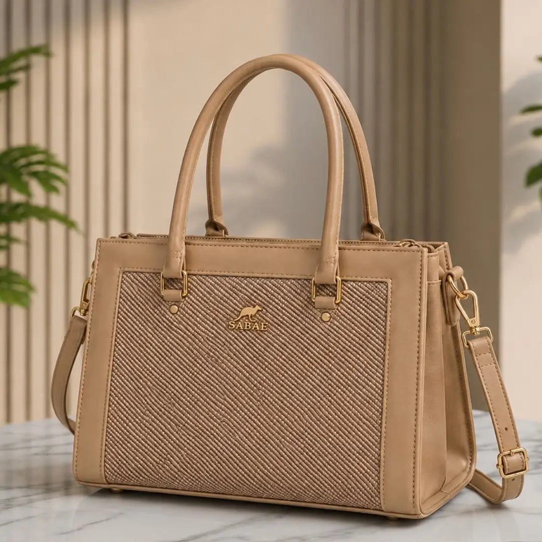 Premium Women's Structured Handbag|Rexine Top HandleShoulder Bag