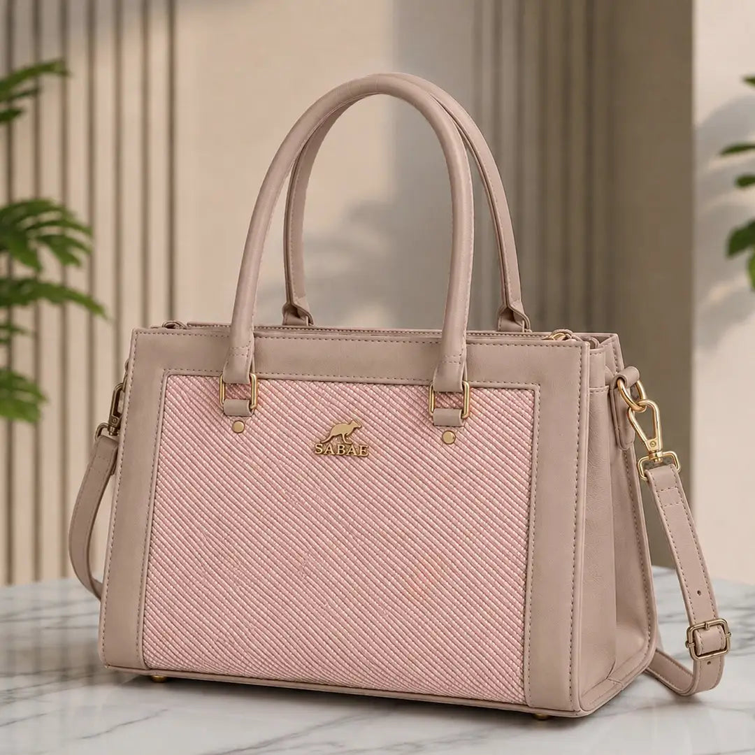 Premium Women's Structured Handbag|Rexine Top HandleShoulder Bag