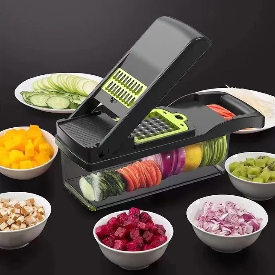 Multi-Function Vegetable Slicer with 7 Blades Set